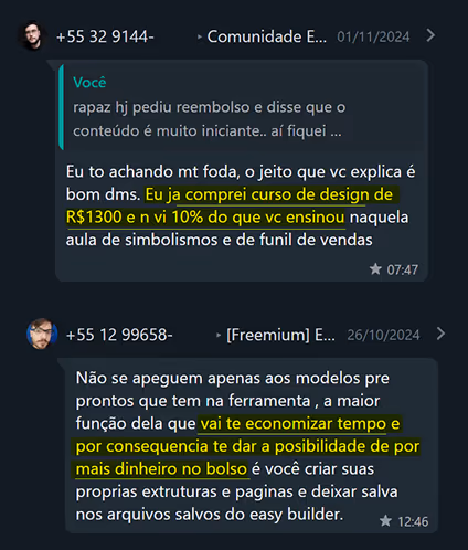 Depoimento sobre economizar tempo e criar páginas melhores